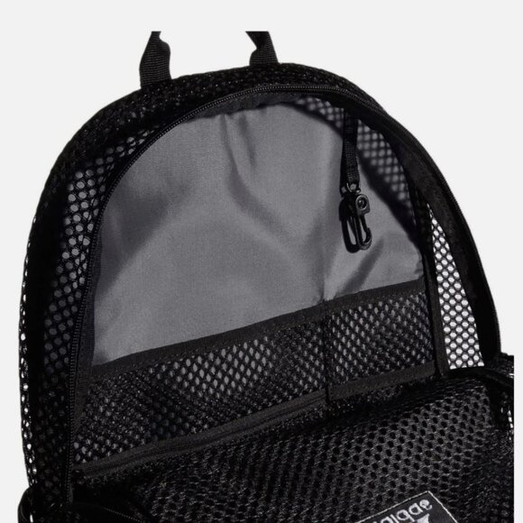 NEW Adidas Hermosa II Mesh Backpack Black See Through NWT MSRP - Picture 4 of 6